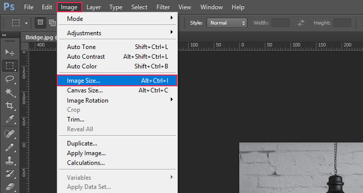 photoshop image resize height and width