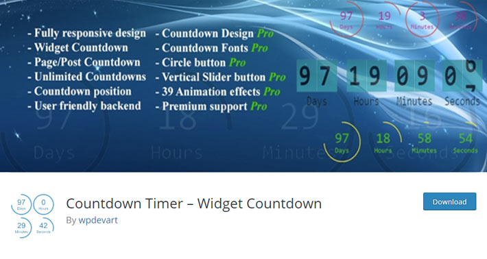 Countdown Timer – Widget Countdown Plugin