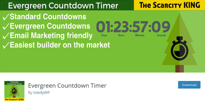 Evergreen Countdown Timer Plugin