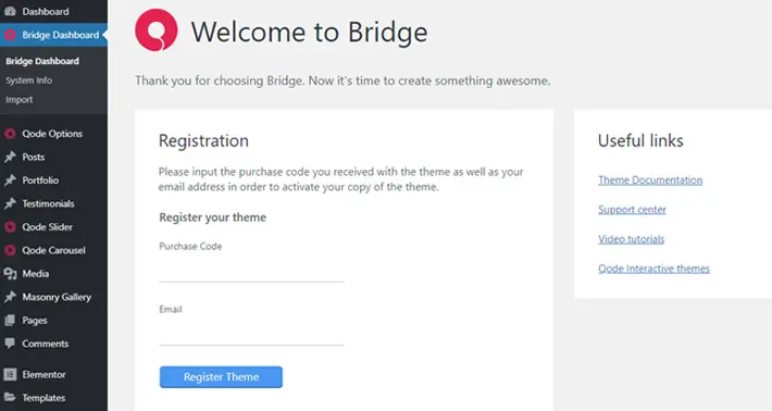 Bridge registration