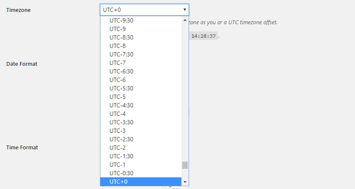 Set up your timezone