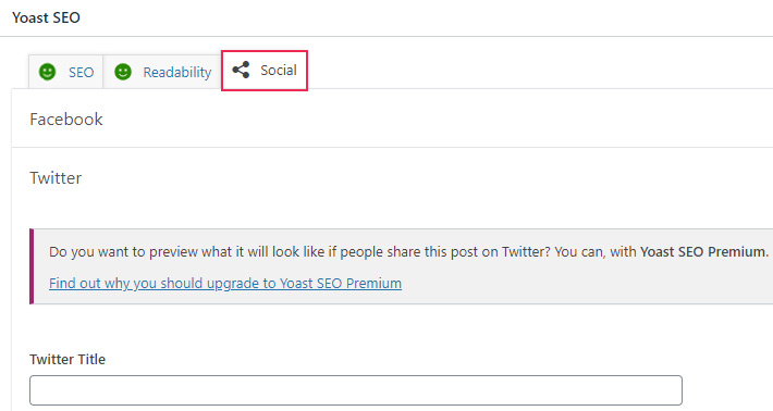 Social tab