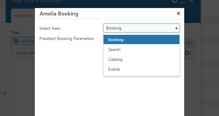 Amelia Booking