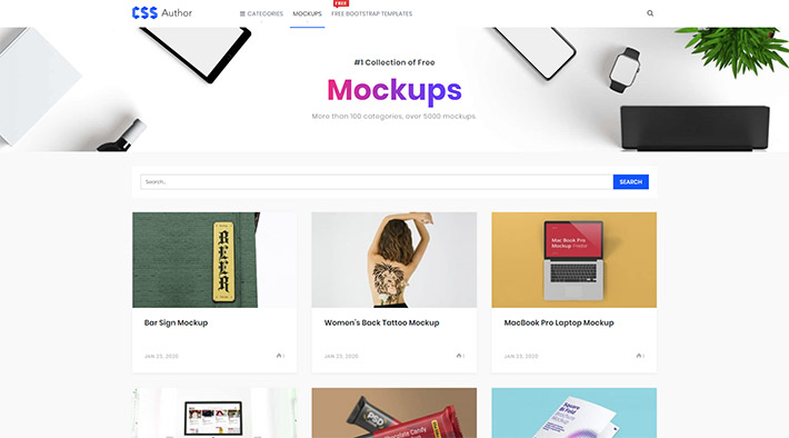 Download Mockup Tool Bootstrap Yellowimages