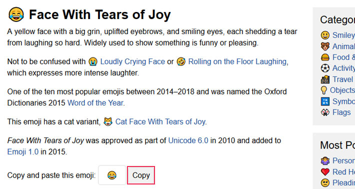 Copy Emojis From a Third-Party Source