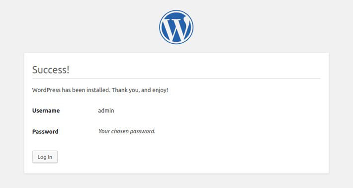 Installed WordPress