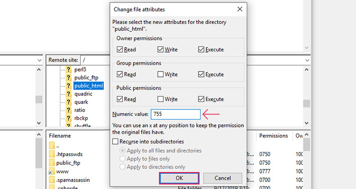 Manually insert 755