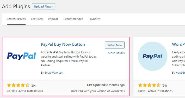 PayPal Now Button Plugin