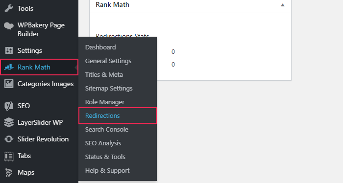 Rank Math Redirection