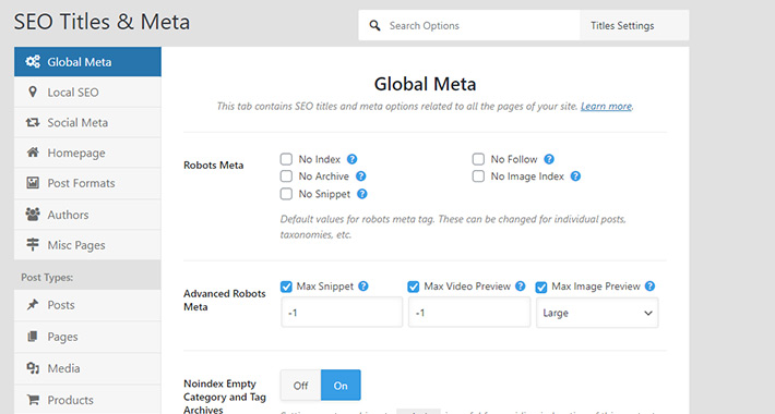 Rank Math SEO Titles and Meta