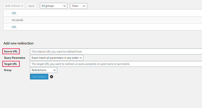 Redirection Plugin Settings