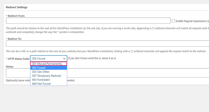 Safe Redirect Manager Settings