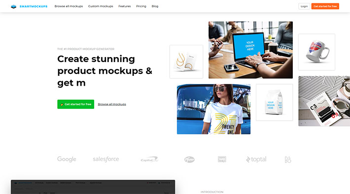 Create stunning product mockups easily and online