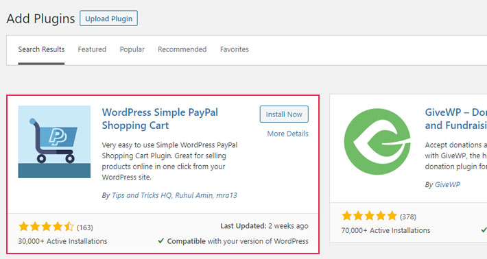 WordPress Simple PayPal Shopping Cart Plugin