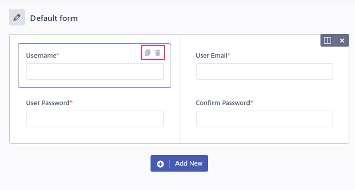 Default Form Clone and Delete