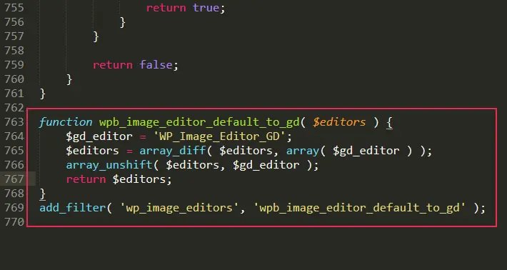 Functions image editor code