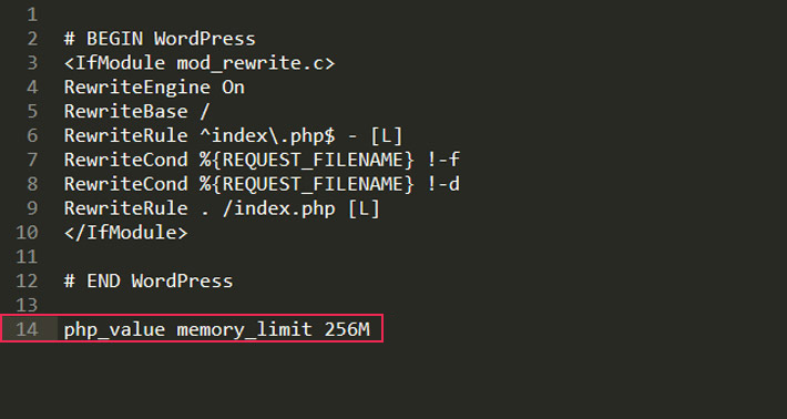 Htaccess memory limit increase image