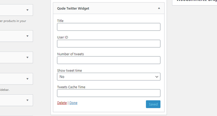 Qode Twitter Widget Options