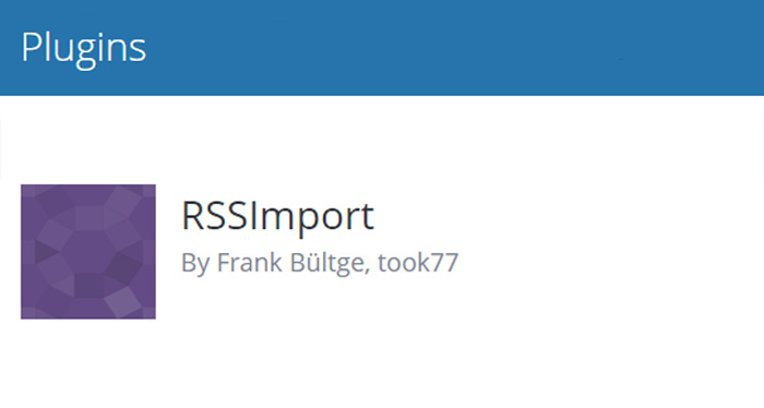 RSSImport Plugin