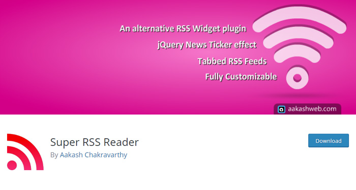 Super RSS Reader Plugin