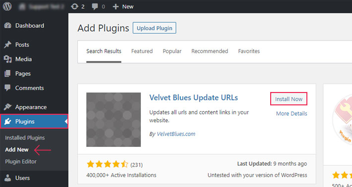 Velvet Blues Update URLs Plugin