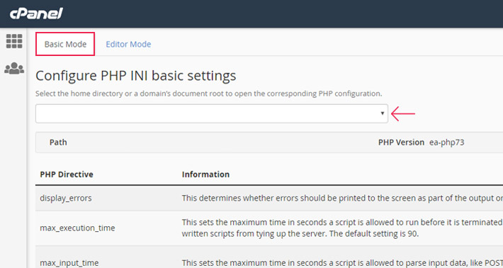 cPanel editing php.ini image-1