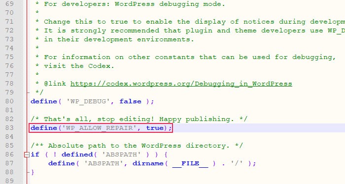 Fix Error Establishing a Database Connection