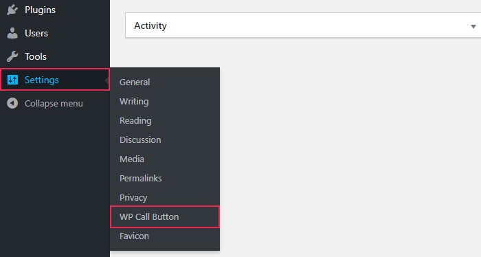 WP Call Button Settings