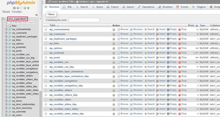 See all the tables and data it stores