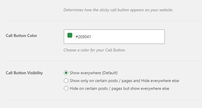 Determine the Call Button Visibility