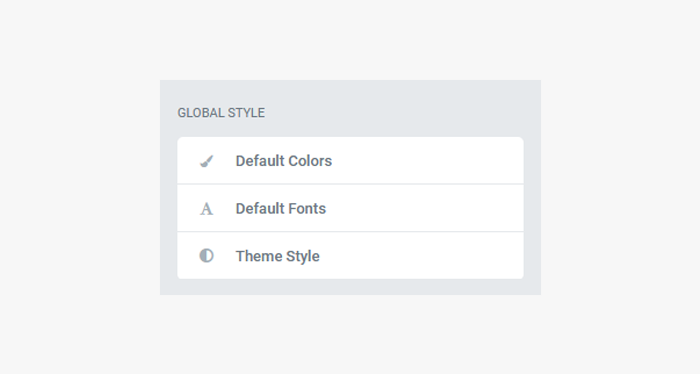 Global Style settings