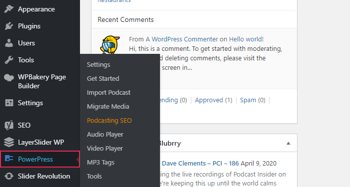 PowerPress Podcasting plugin settings