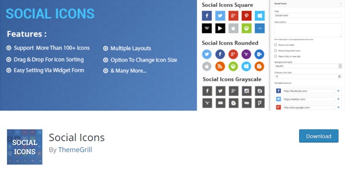 Social Icons Plugin