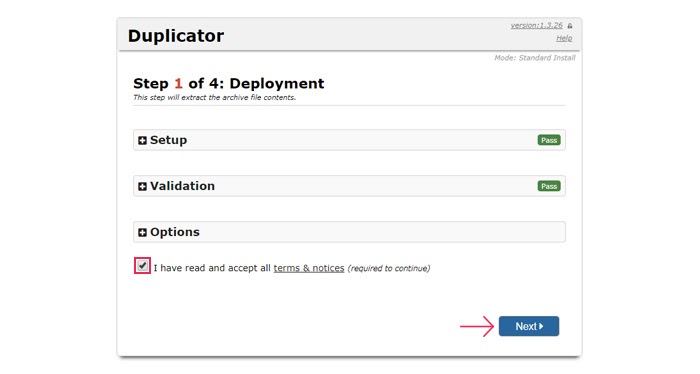 Duplicator plugin steps