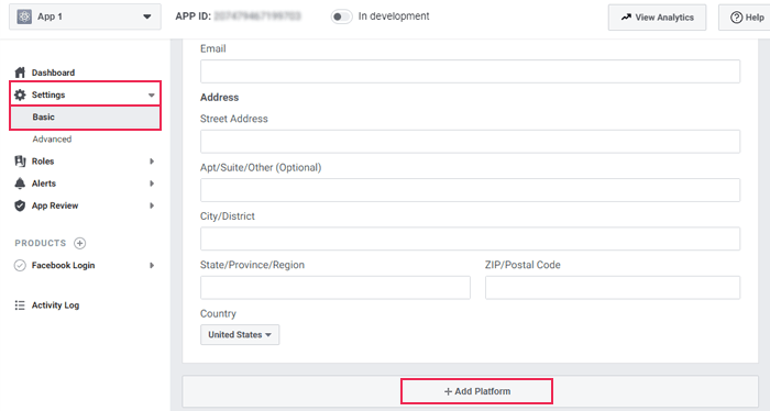 Add Platform option