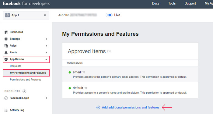 My Permissions and Features