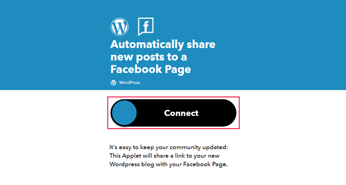 Automatically share new posts to a Facebook Page