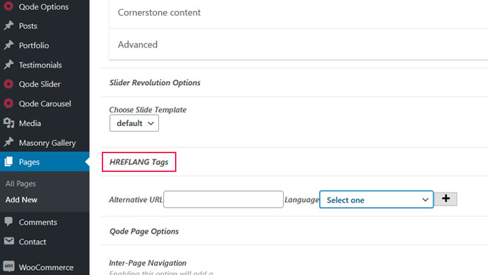 Hreflang option