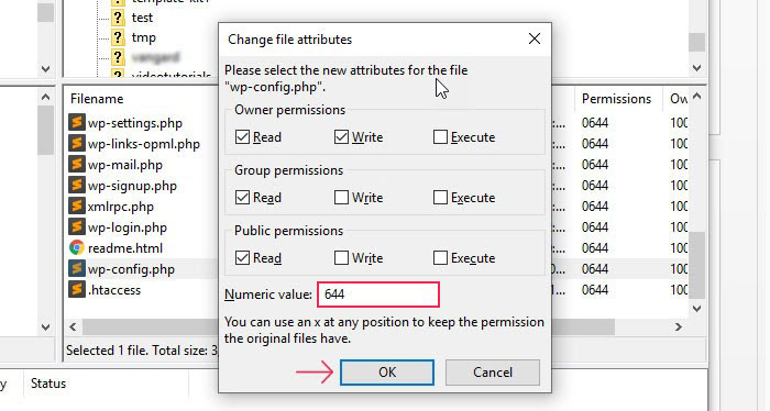 Set file permissions