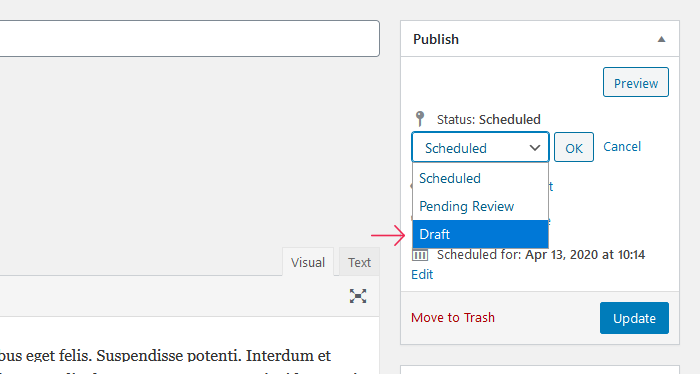 Stop Scheduled Posts in WordPress