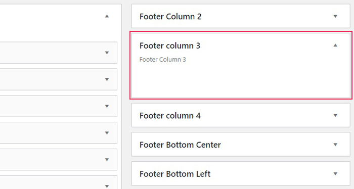 The third footer column widget area