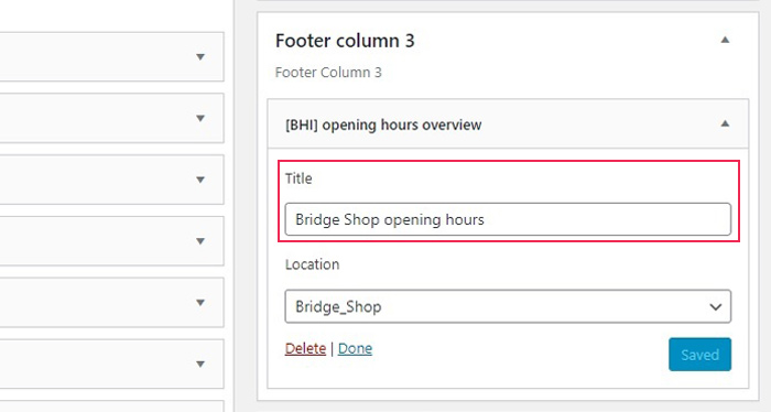 Add a title to your widget section