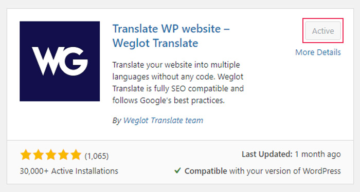 Weglot Translate