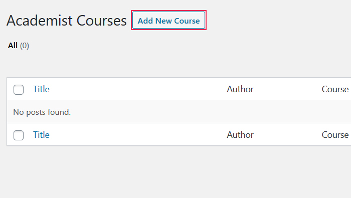 Add New Course