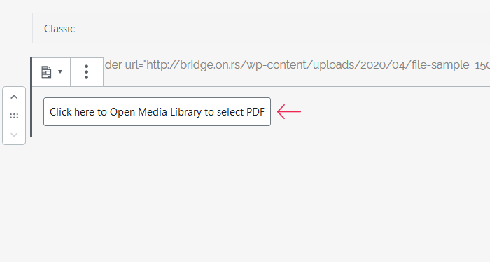 Upload the PDF file to the page