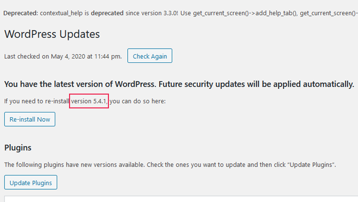 WordPress Update