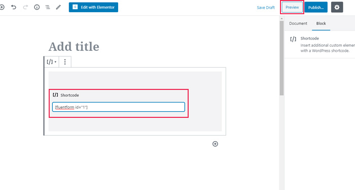 Paste the shortcode to your page