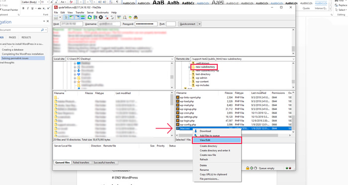 Solving permalink issues with FTP