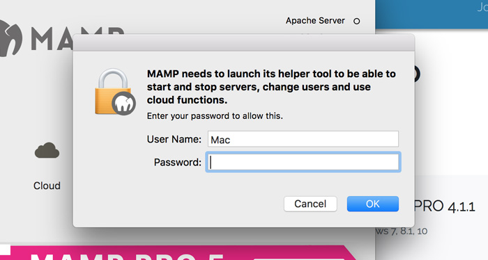 Setting up mamp on mac laptop