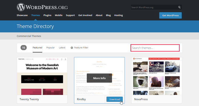 The WordPress default theme repository